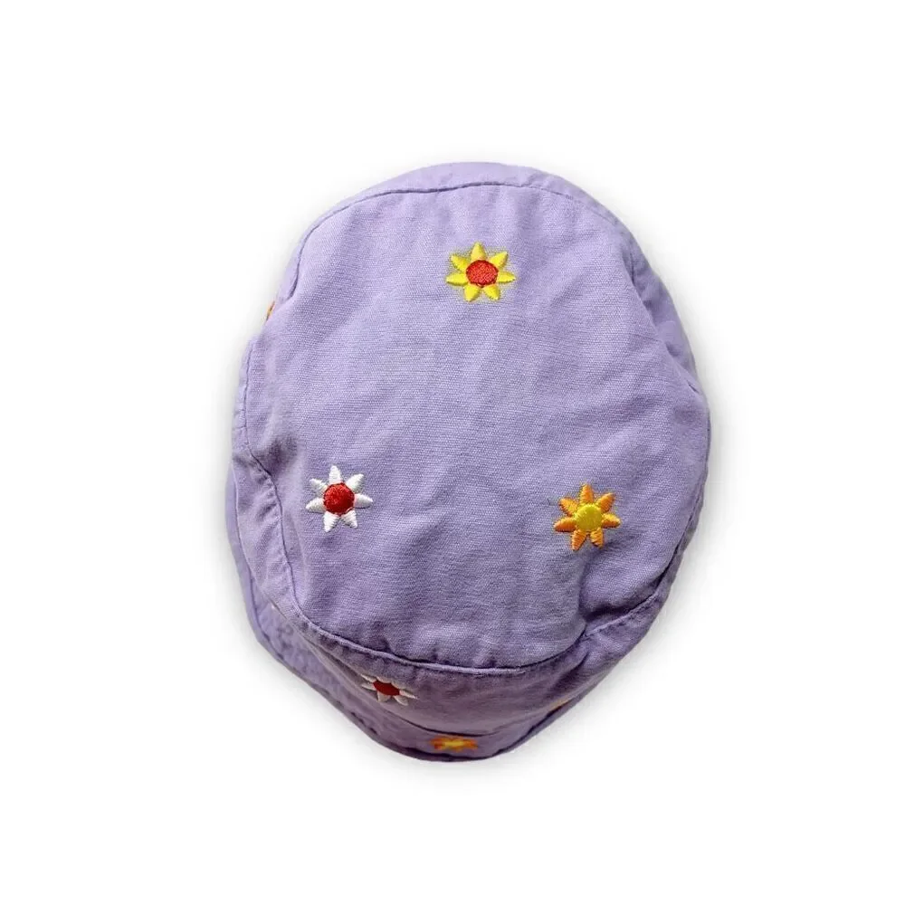 JHats Purple Flower Sun Bucket Hat Cap Child Size Vintage Ocean Breeze Waterpark